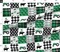 Wholecloth Farm Tractor Green Black Woodgrain Plaid Custom Printed Fabric by Spoonflower Various Fabrics by the Yard or Fat Quarter